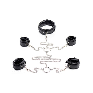 Strict Leather Slave Bondage Shackle Set