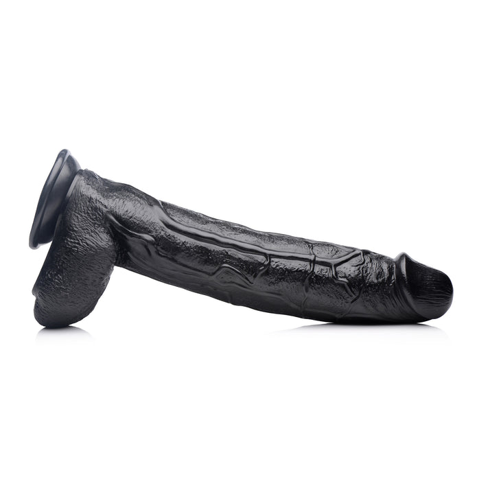 Master Cock Raging Rhino 17 Inch Veiny Dildo - Black