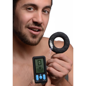 Zeus E-Stim Pro Silicone Cock Ring Vibe W- Remote