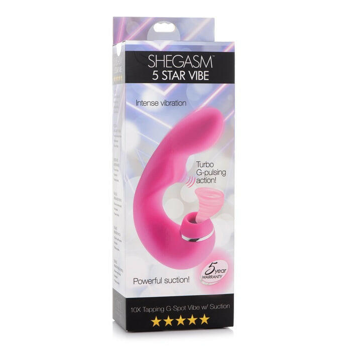 Shegasm 5 Star 10X Tapping G-Spot Vibe W- Suction