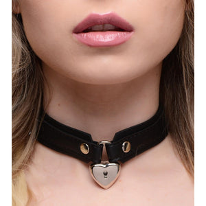 Strict Leather Locking Heart Collar