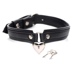 Strict Leather Locking Heart Collar