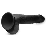 Master Cock Long Logan 10" Dildo with Balls- Black