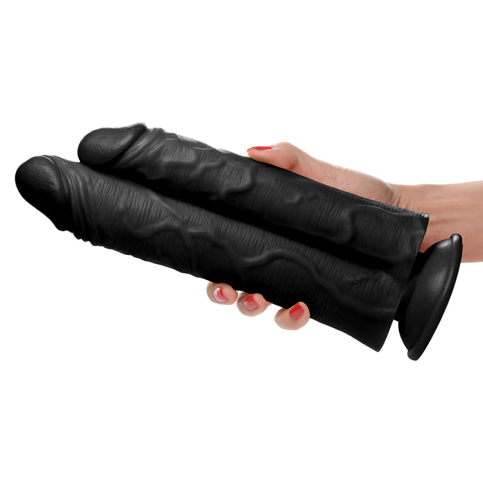 Master Cock Double Stuffer 10" Double Pecker Dildo - Black