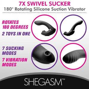 7X Swivel Sucker 180 Rotating Silicone Suction Vibrator