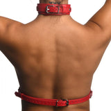 Strict Leather Red Female Chest Harness