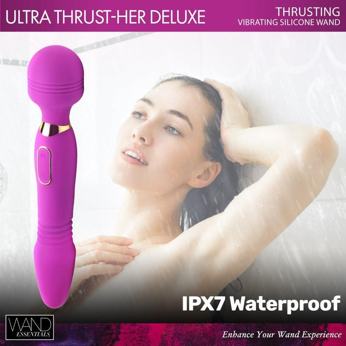 Ultra Thrust-Her Deluxe Thrusting & Vibrating Silicone Wand