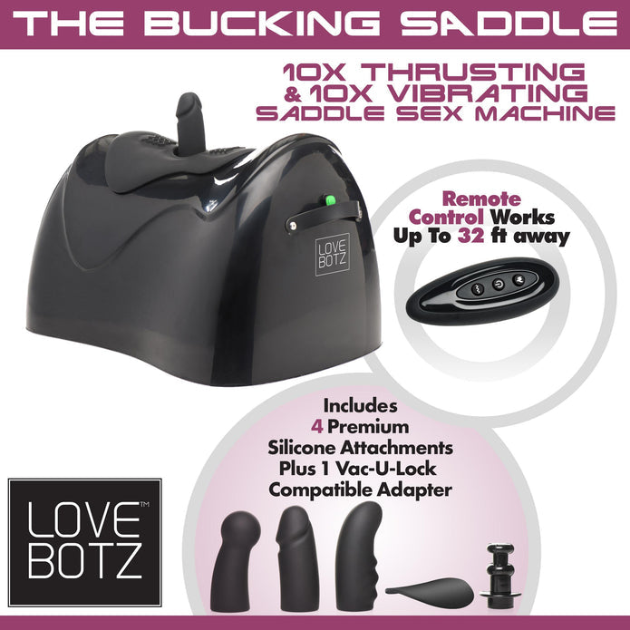 The Bucking Saddle 10X Thrusting & 10X Vibrating Saddle Sex Machine