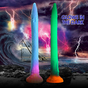 Makara Glow-in-the-Dark Snake 18.25" Silicone Suction Cup Dildo