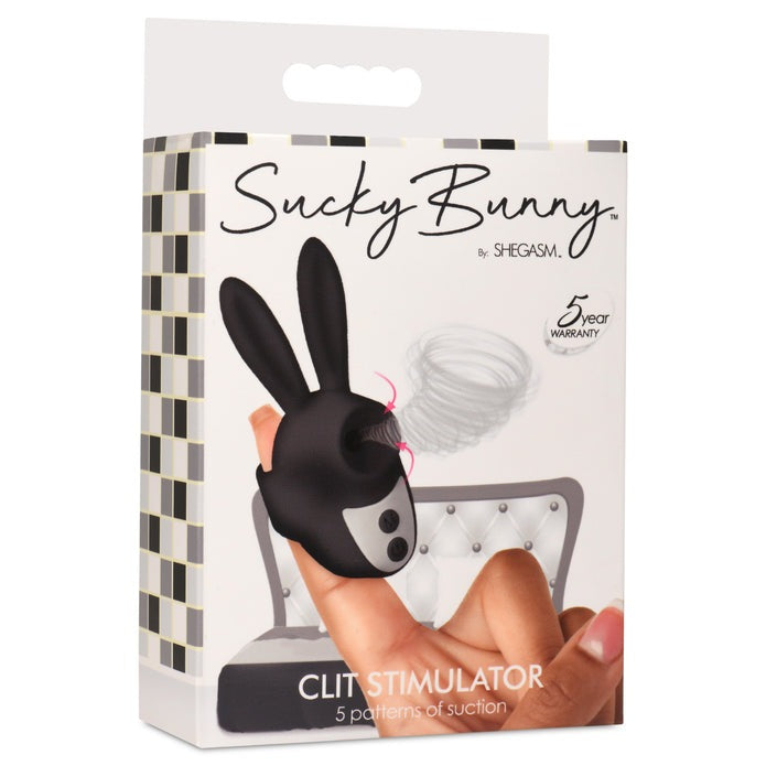 Shegasm Sucky Bunny Clit Stimulator - Black