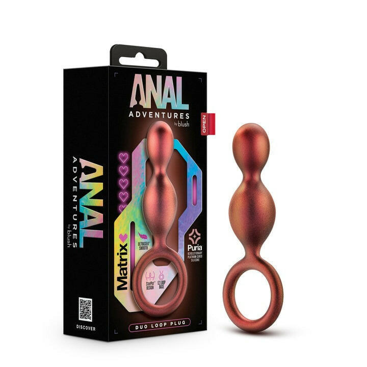 Anal Adventures Matrix Duo Loop Copper 5.25-Inch Anal Plug