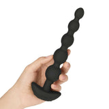 B-Vibe Cinco Rechargeable Vibrating Anal Beads Plug- Black