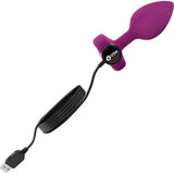 B-Vibe Vibrating Jewel Plug S/M Remote Controlled- Fuschia