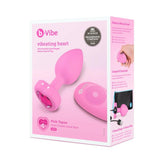 B-Vibe Vibrating Heart Shape Jewel Plug Pink S/M