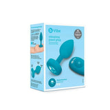 B-Vibe Vibrating Jewel Plug S/M Remote Controlled- Teal