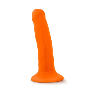 Blush Neo 6 in. Dual Density Dildo with Suction Cup Neon Orange