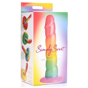 Simply Sweet Swirl Rainbow Dildo