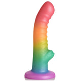 Simply Sweet Ribbed Rainbow Dildo