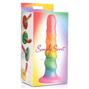 Simply Sweet Zigzag Rainbow Dildo