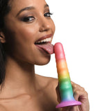 Simply Sweet Zigzag Rainbow Dildo