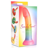 Simply Sweet Phallic Rainbow Dildo