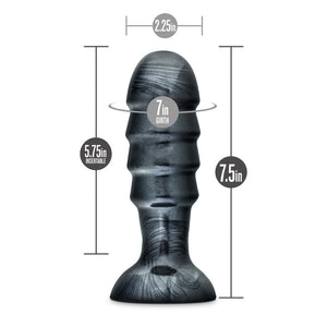 Blush Jet Bruiser 7.5 in. Anal Plug Carbon Metallic Black