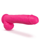 Blush Neo 10.5 in. Dual Density Dildo with Balls & Suction Cup Neon Pink