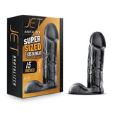 Blush Jet Brutalizer Realistic 15 in. Dildo with Balls- Black