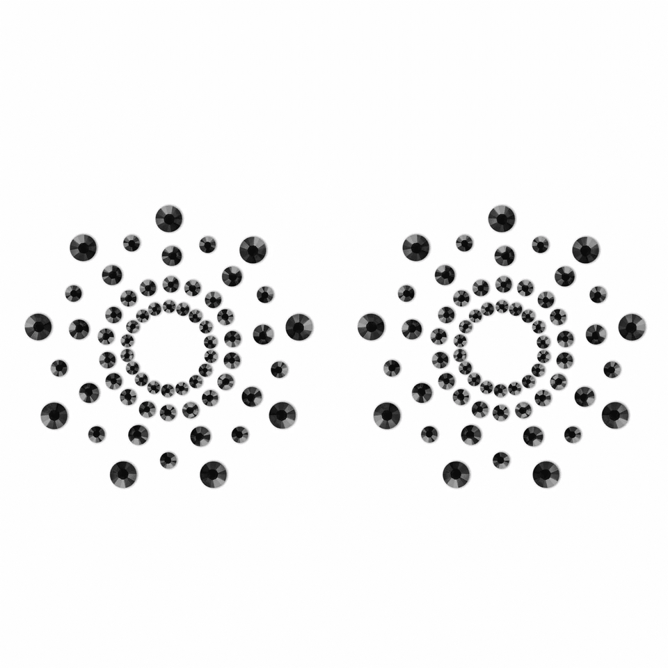 Bijoux Indiscrets Mimi Rhinestone Pasties Circles- Black