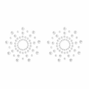 Bijoux Indiscrets Mimi Rhinestone Pasties Circles- Pearl