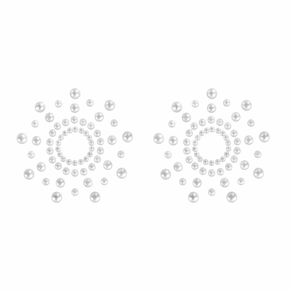 Bijoux Indiscrets Mimi Rhinestone Pasties Circles- Pearl