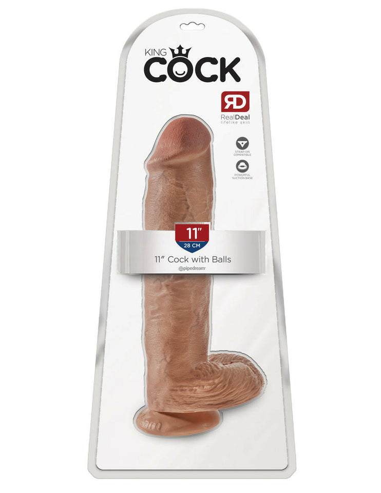 King Cock 11" Cock with Balls