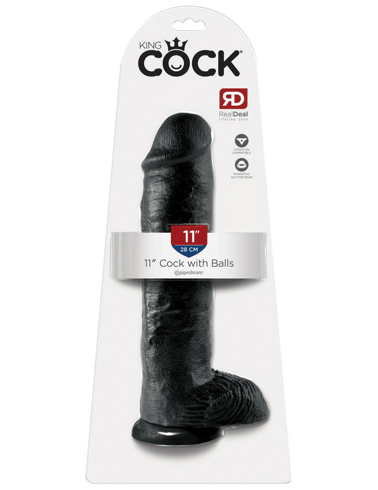 King Cock 11" Cock with Balls