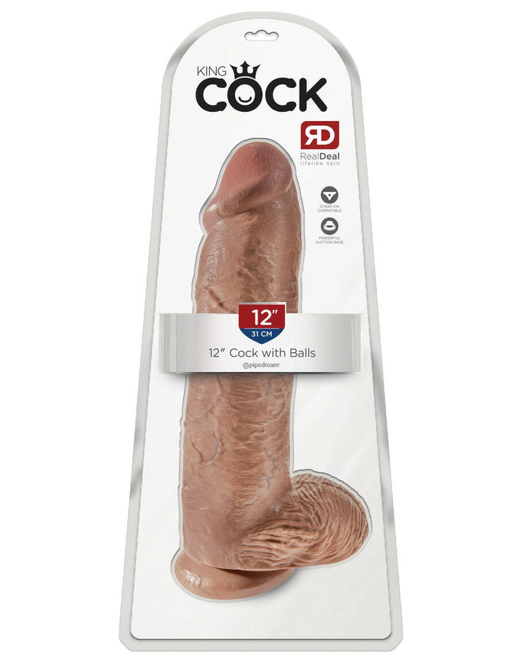 King Cock 12" Cock with Balls