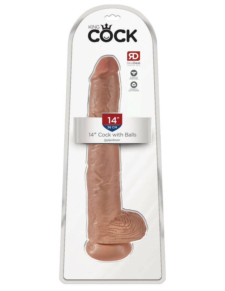 King Cock 14" Cock with Balls