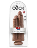 King Cock 9" Two Cocks One Hole