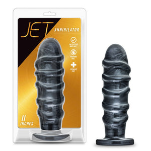 Blush Jet Annihilator 11 in. Anal Plug Carbon Metallic Black