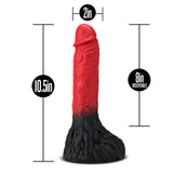 The Realm Lycan Red 10.5-Inch Long Dildo With Lock On Base