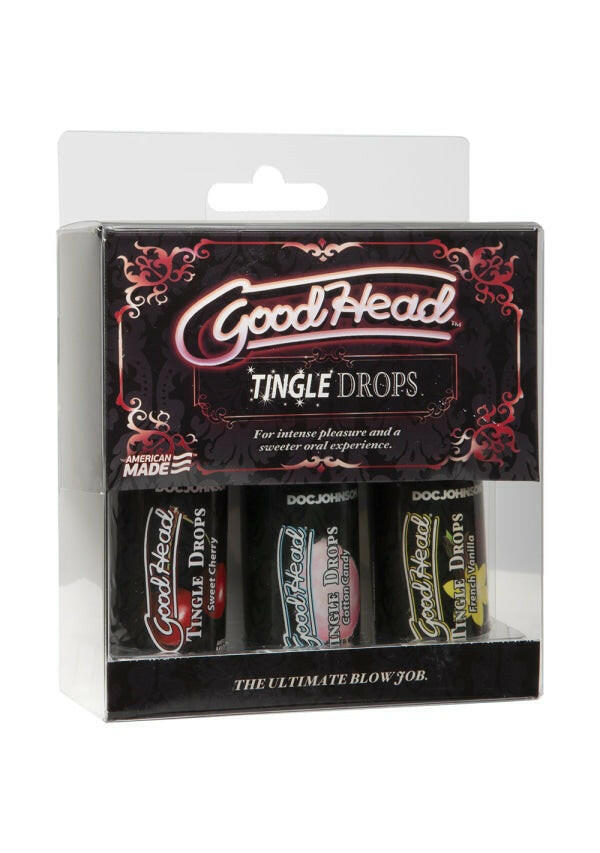 GoodHead™ - Tingle Drops - 3-Pack Sweet Cherry, Cotton Candy, French Vanilla