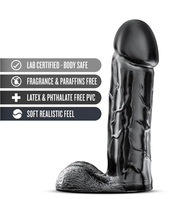 Blush Jet Brutalizer Realistic 15 in. Dildo with Balls- Black