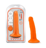 Blush Neo 6 in. Dual Density Dildo with Suction Cup Neon Orange