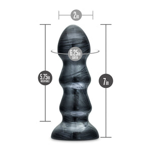 Blush Jet Black Jack 7 in. Anal Plug Carbon Metallic Black